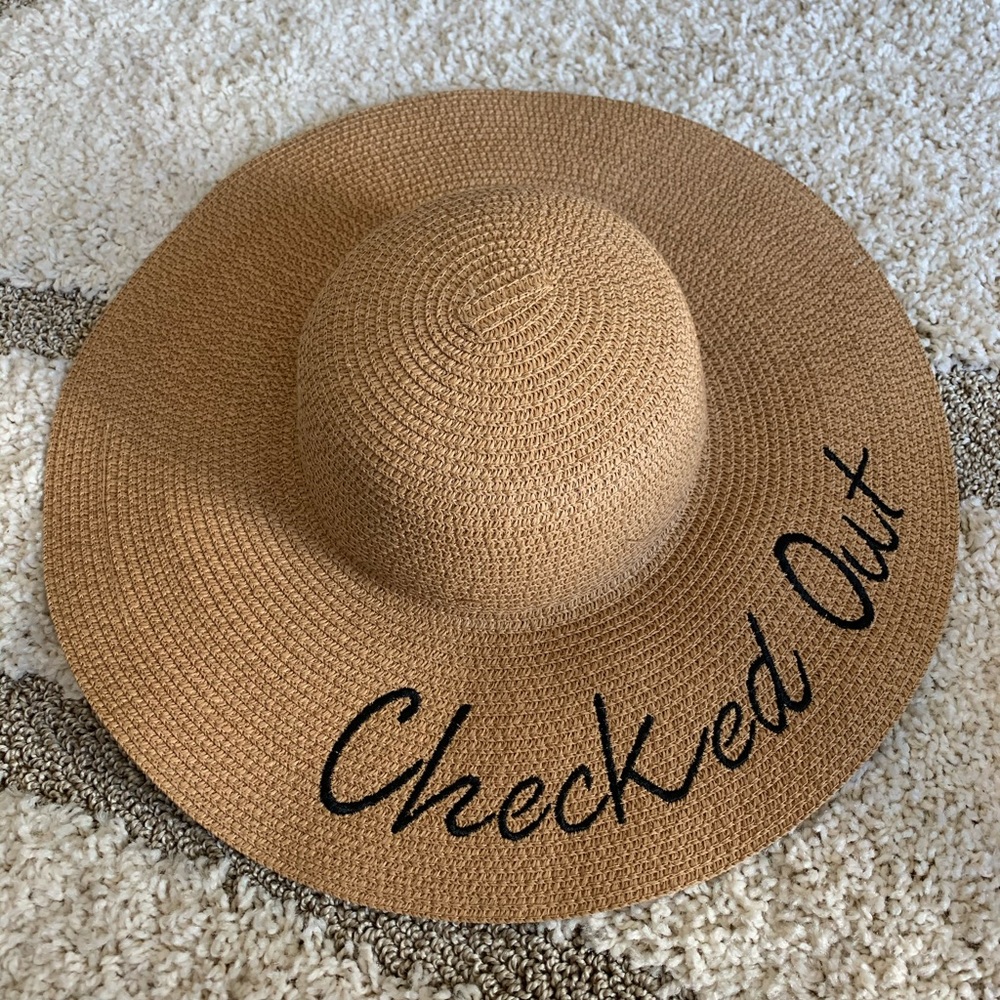 “Checked Out” Beach Hat - Never Worn